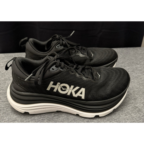 Hoka One One Gaviota 5 Women's Running Shoes Sneakers Size 8B Black White - Picture 1 of 9